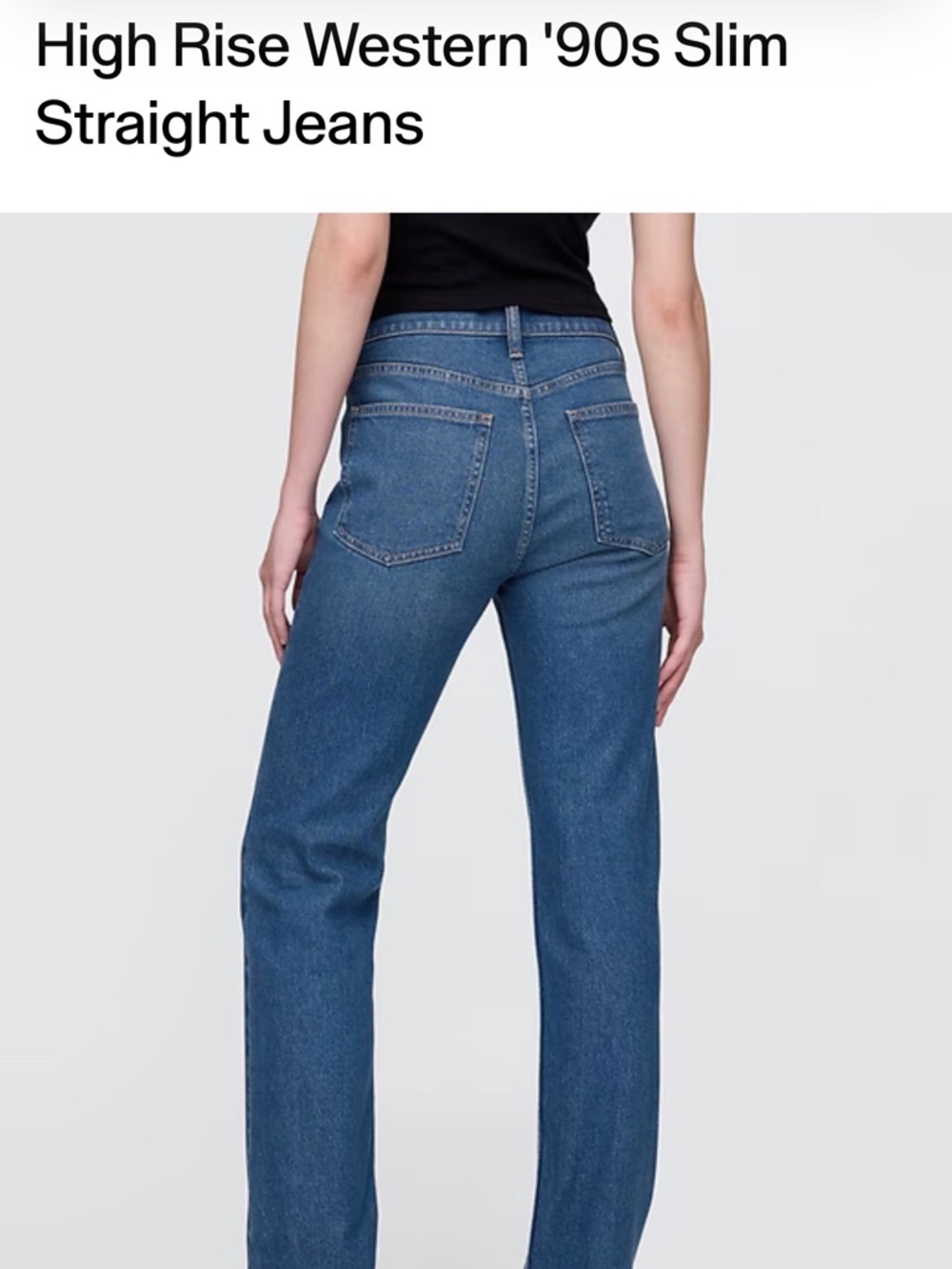 GAP High Rise Western '90s Slim Straight Jeans - Picture 3 of 6